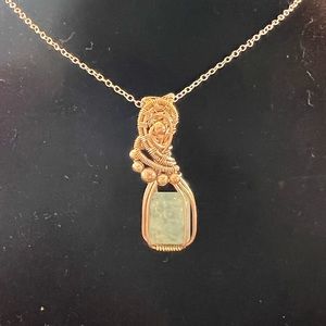 #11 Aquamarine Pendant in Sterling Silver